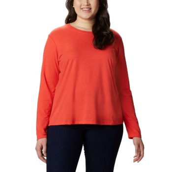 Columbia Sweater Dames, Solar Shield Long Sleeve Plus Size Rood, 57LCHSPUX